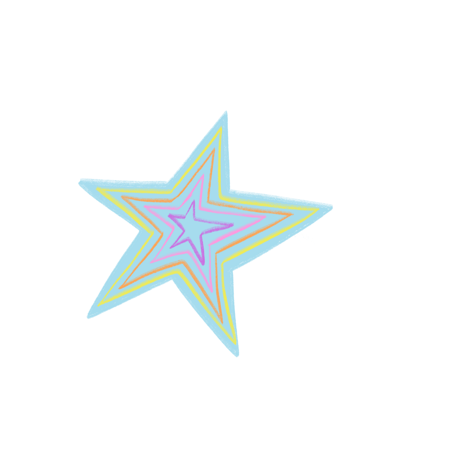 You are Made of Stars large blue star sticker