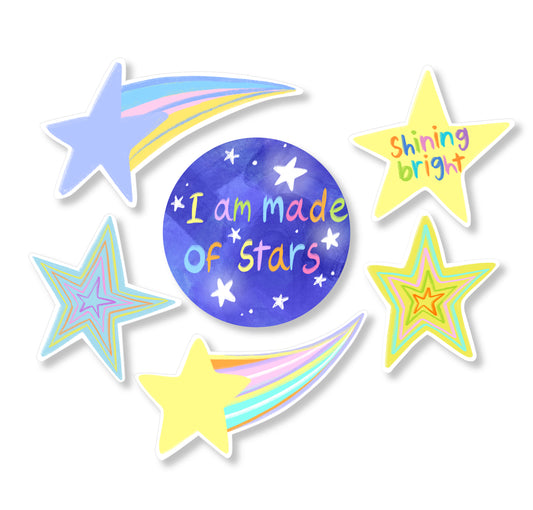 You are Made of Stars sticker set